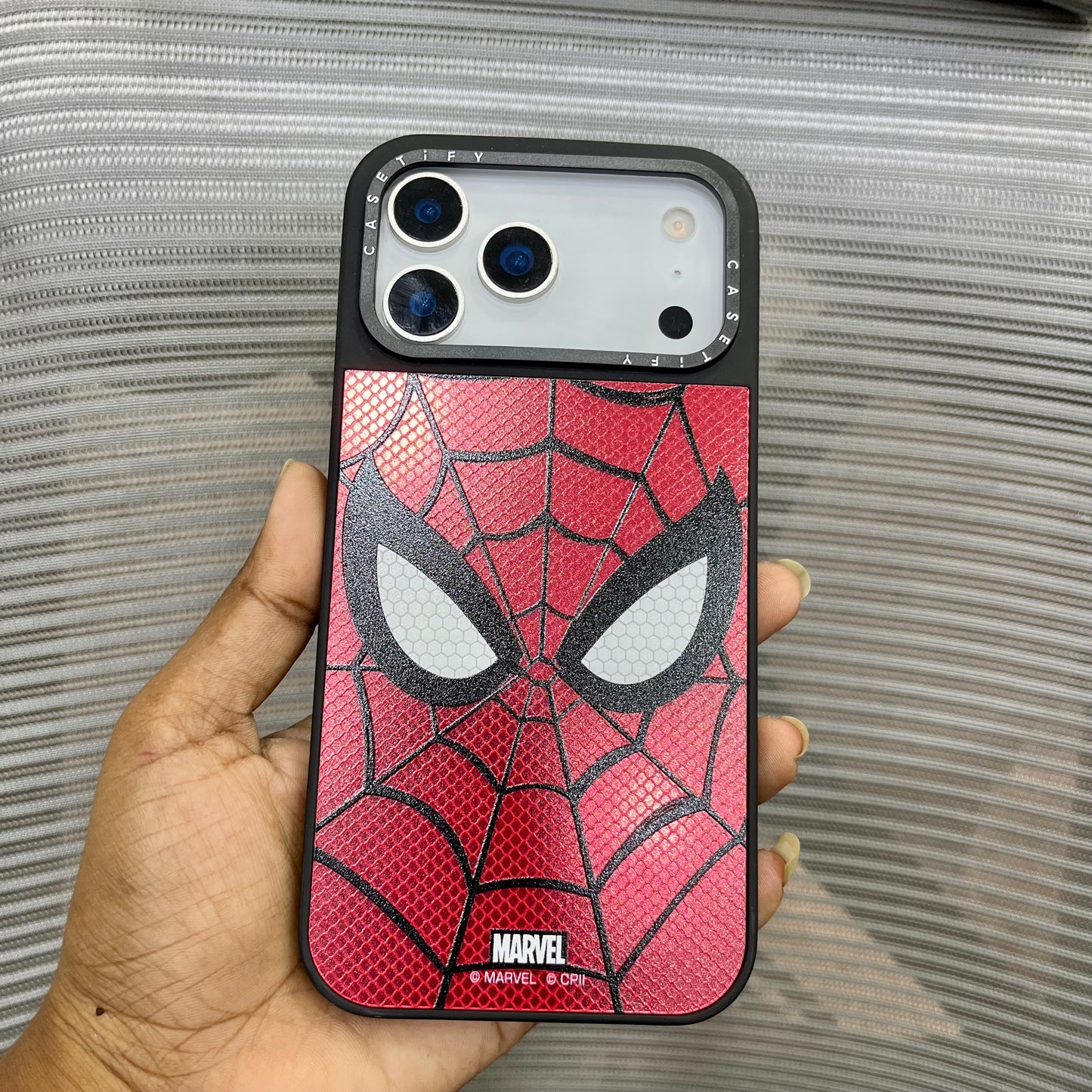 Embossed Web Printed  iPhone 17 Pro Case