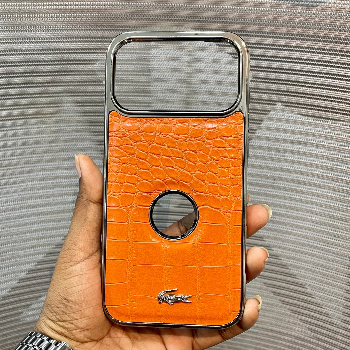 Leather Logo iPhone 17 Pro Max Case