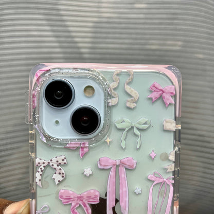 Glitter Bow Printed iPhone 15 Case