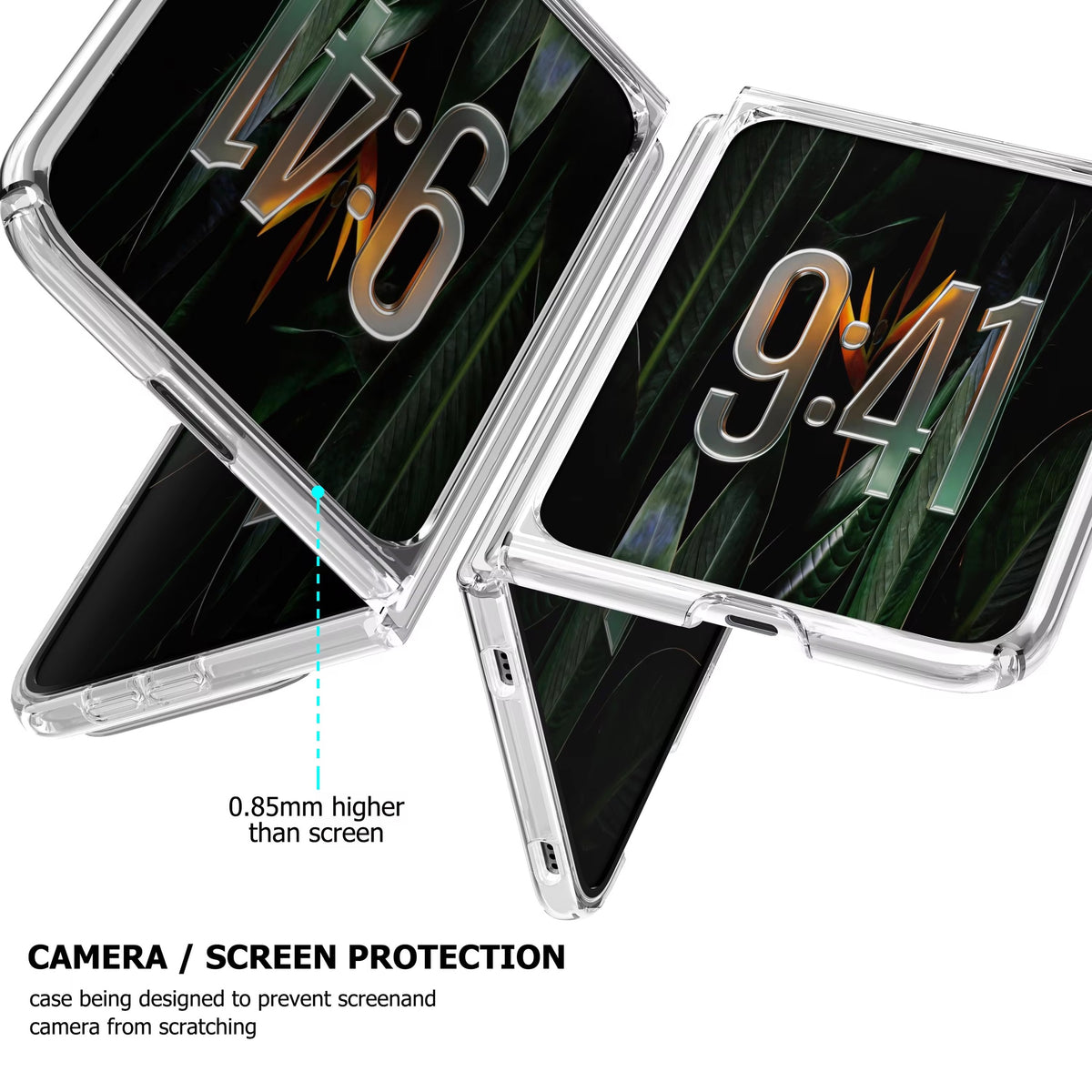 Premium Anti-Yellow Transparent Slim-Fit Case for iPhone  Duo