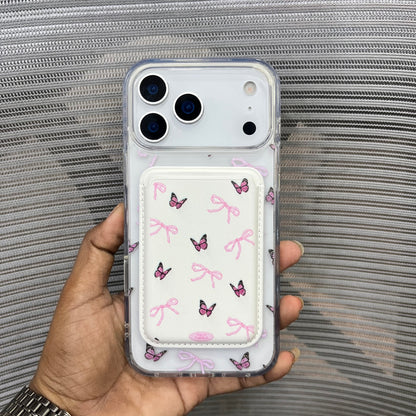 Bow Print MagSafe Wallet iPhone 17 Pro Max Case