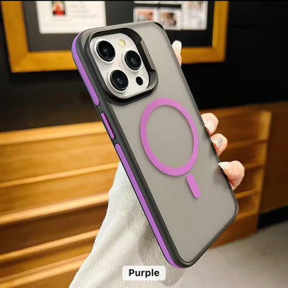 Tinted Matte Hard Magsafe Case with Color Border for iPhone