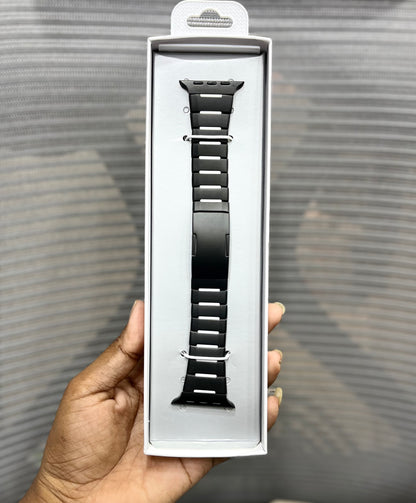 DualTone Metal & Silicone Hybrid iWatch Strap