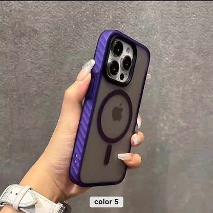 Tinted Matte Hard Magsafe Case with Color Border for iPhone