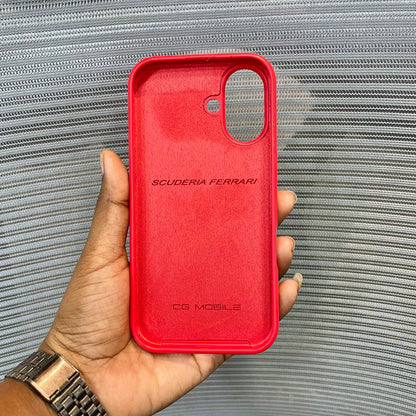 RedPrancing Horse Silicone iPhone 16 Plus Case