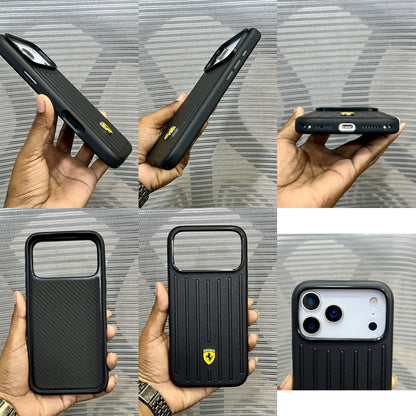 Leather Racing Logo iPhone 17 Series Case