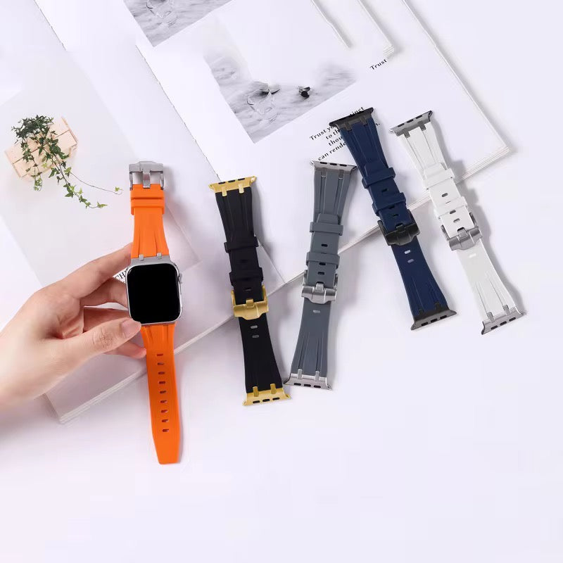 Rubber with Metal Buckle Apple Watch Strap