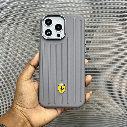 Leather Racing Logo iPhone 16 Series Case