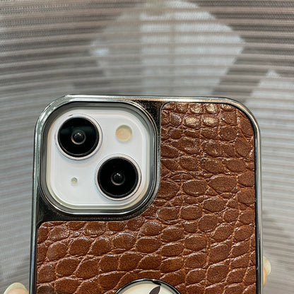 Leather Logo iPhone 15 Case