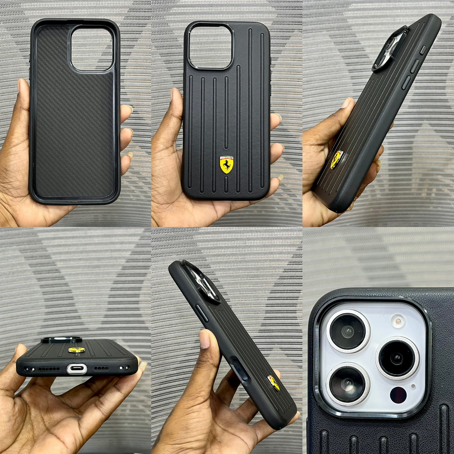 Leather Racing Logo iPhone 16 Series Case