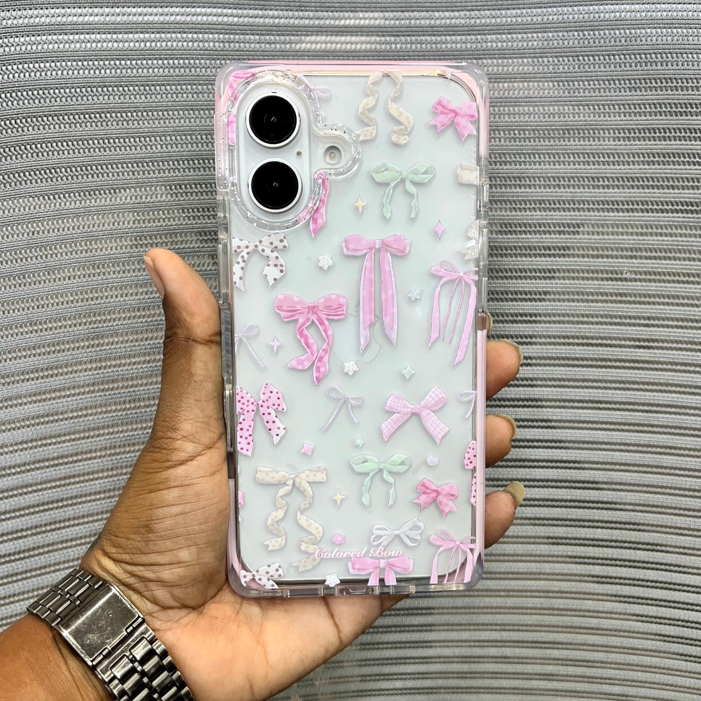 Glitter Bow Printed iPhone 17  Case