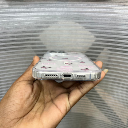 Bow Print MagSafe Wallet iPhone 16 Pro Case