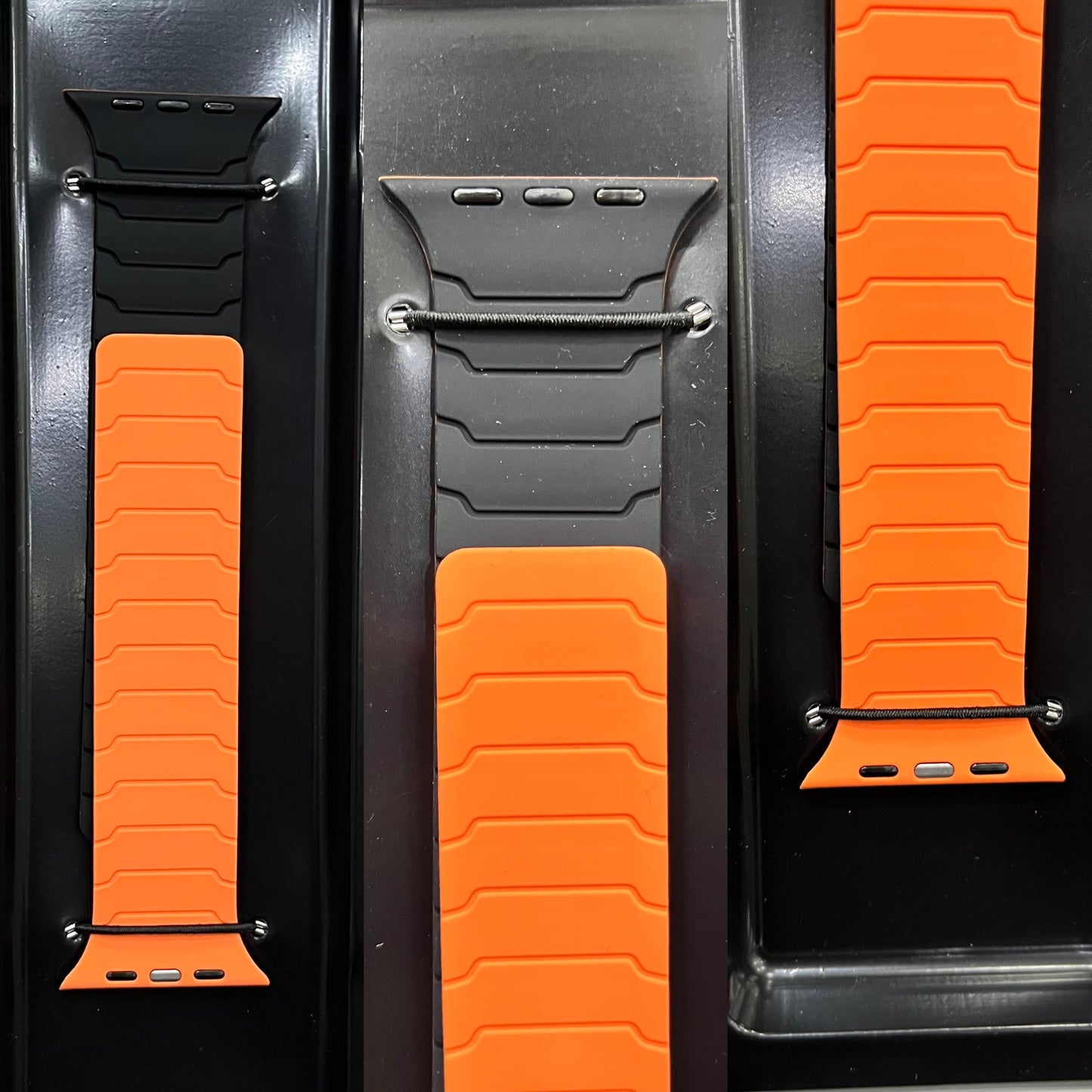 Ribbed Silicone Magnetic Watch Strap