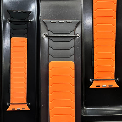 Ribbed Silicone Magnetic Watch Strap