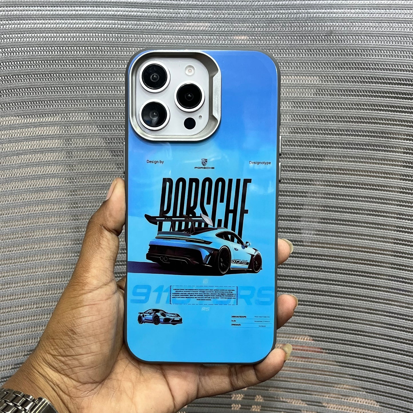 Glossy Car Print Protective iPhone 16 Series Case