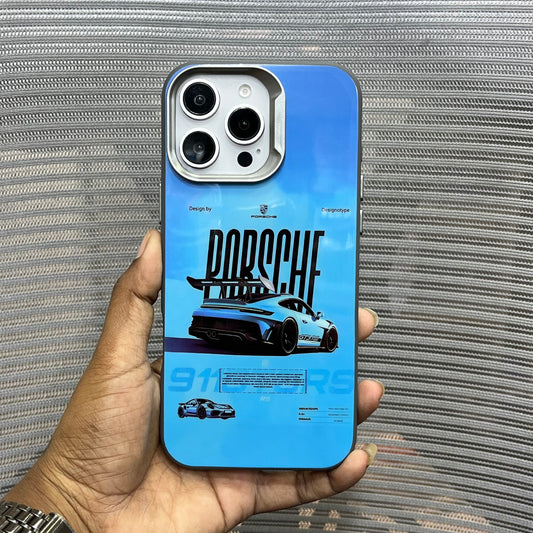 Glossy Car Print Protective iPhone 16 Series Case