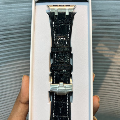 Premium Leather Stitch Apple iWatch Strap
