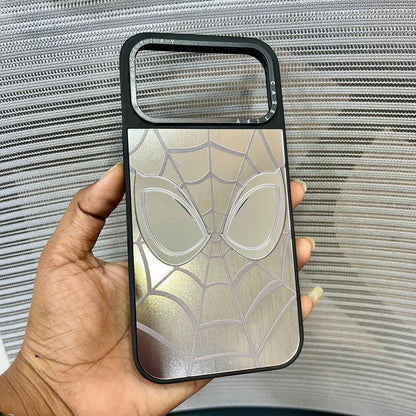 Web Eye Silver Mirror Print iPhone 17 Pro Case