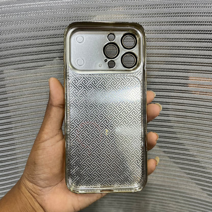 Premium Embossed Leather Logo iPhone 16 Pro Case