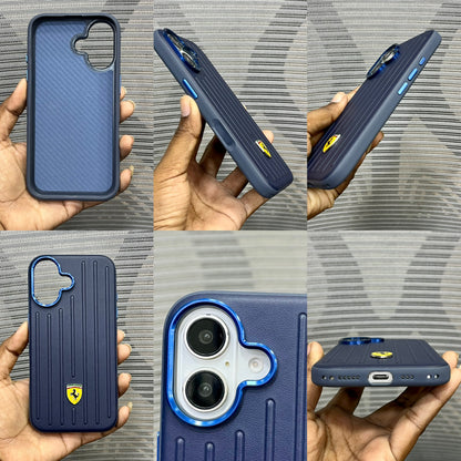 Leather Racing Logo iPhone 16 Case