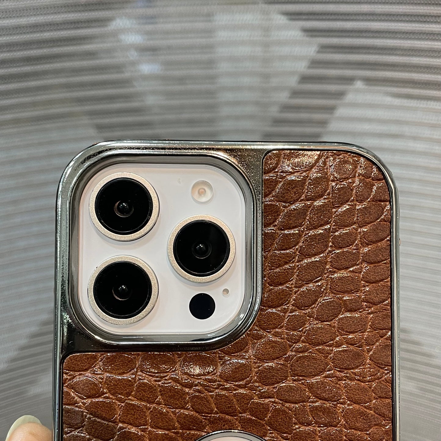 Leather Logo iPhone 16 Pro Max Case