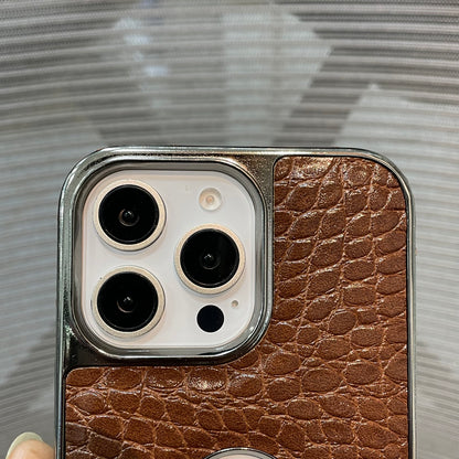 Leather Logo iPhone 16 Pro Max Case