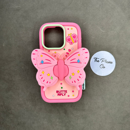 Butterfly Fancy Stand Case for iPhone 14 Pro Max