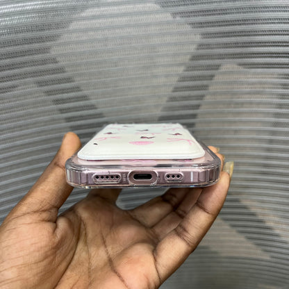 Bow Print MagSafe Wallet iPhone 15 Case