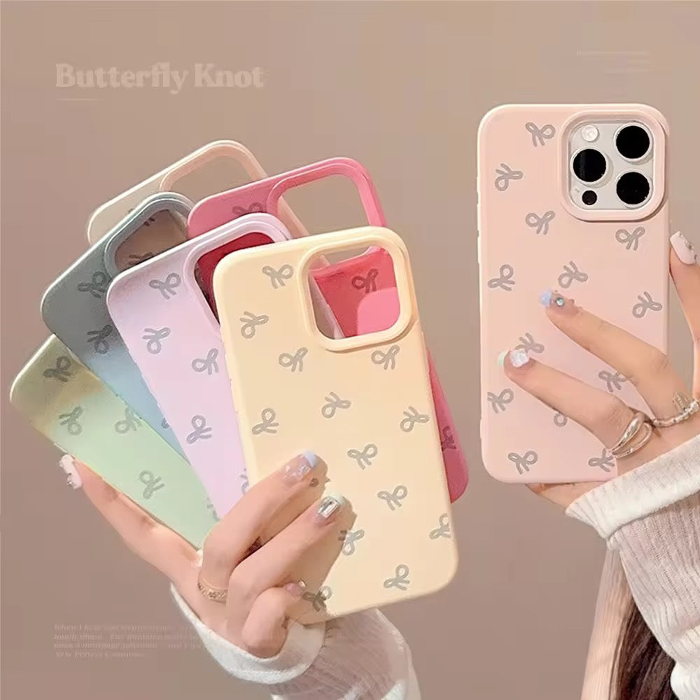 Aesthetic Pastel Bow iPhone Case
