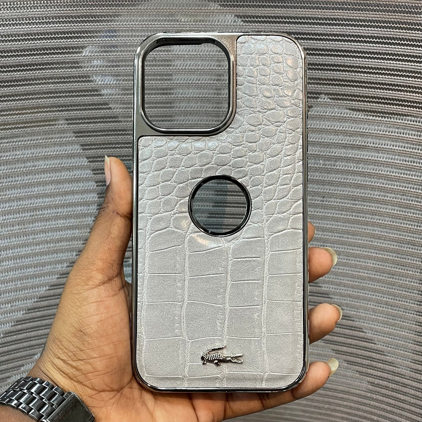 Leather Logo iPhone 16 Pro Max Case