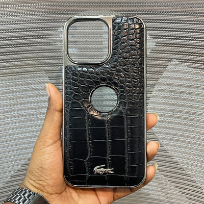 Leather Logo iPhone 16 Pro Max Case