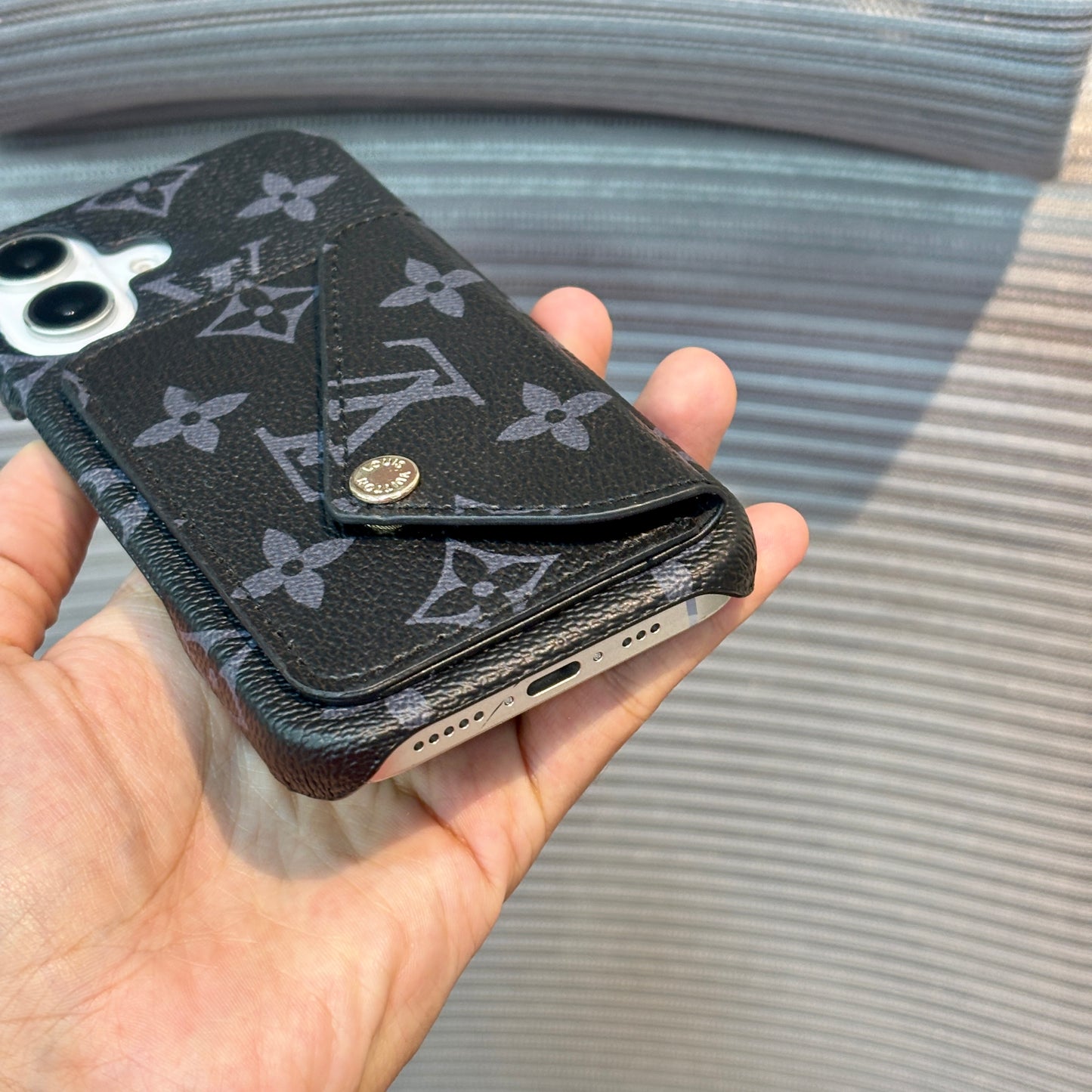 LuxeSnap Leather Wallet Case