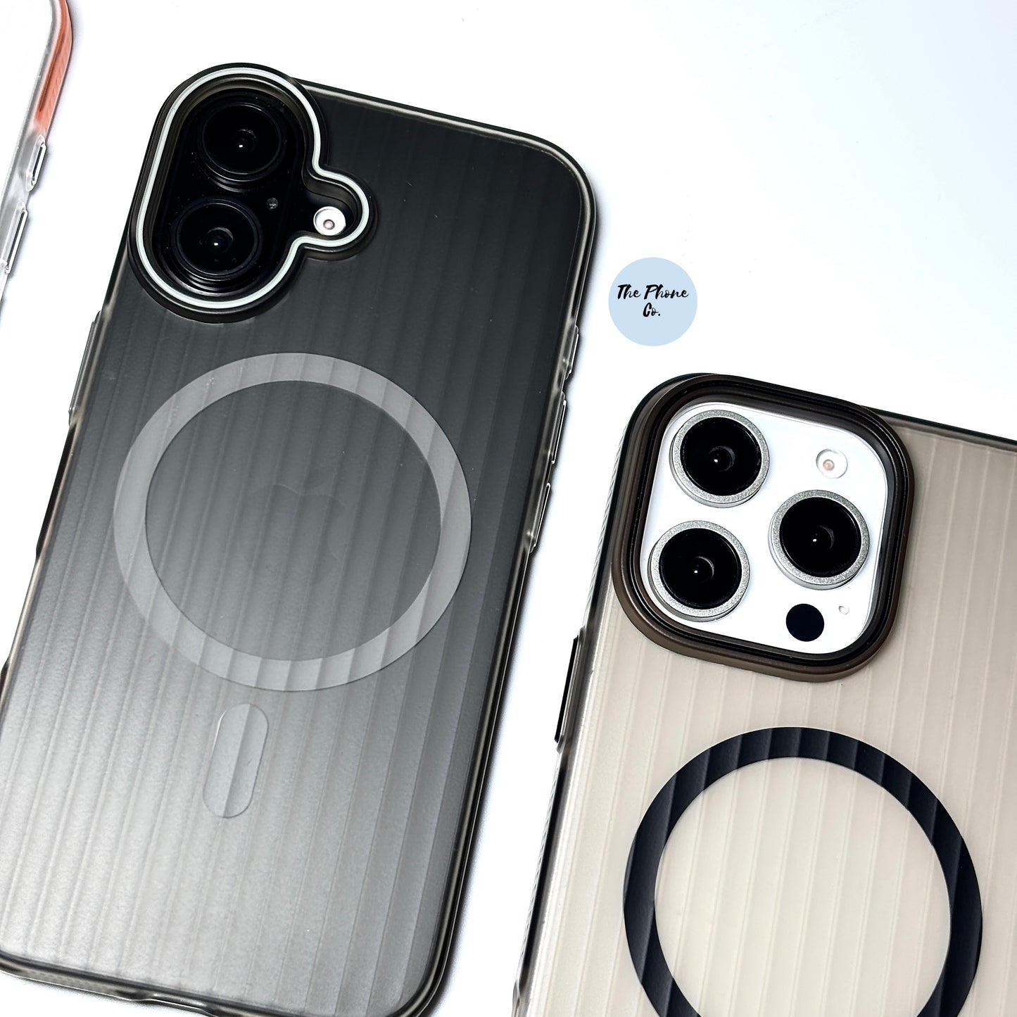 MagSafe Transparent Striped iPhone Case