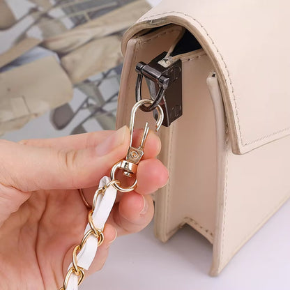 Premium Leather Metal Link Crossbody