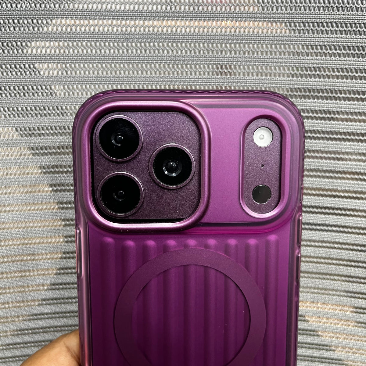 Stripe Matte Finish MagSafe Shockproof iPhone Case