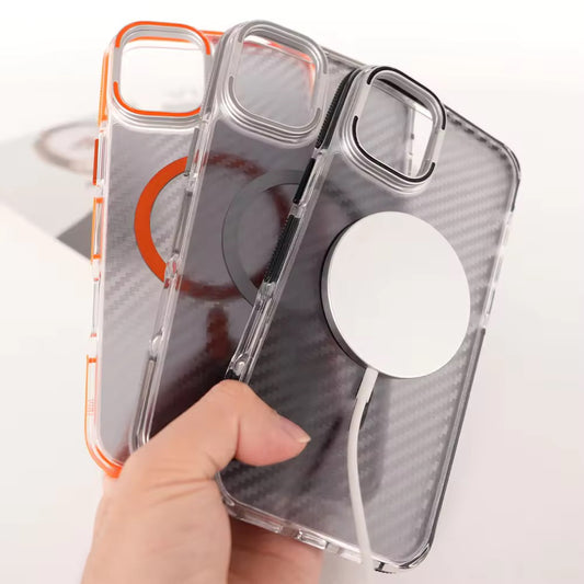 Carbon Fibre MagSafe iPhone Case with Camera Stand