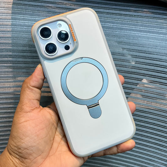 Matte Shockproof Hybrid Bumper with Metal Stand