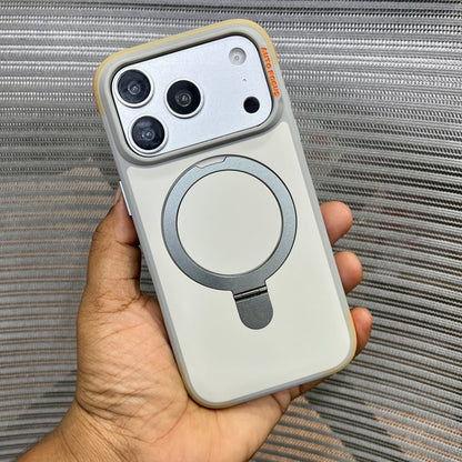 Matte Shockproof Hybrid Bumper with Metal Stand