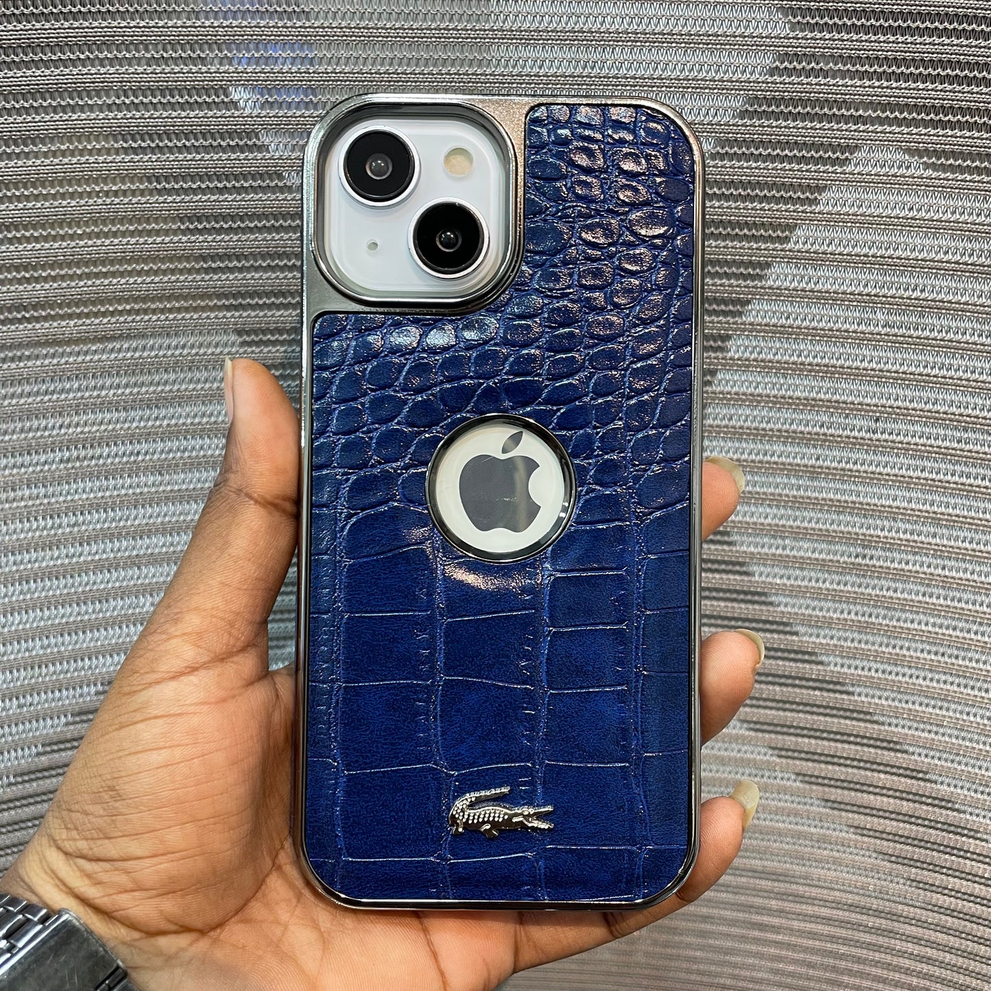 Leather Logo iPhone 15 Case