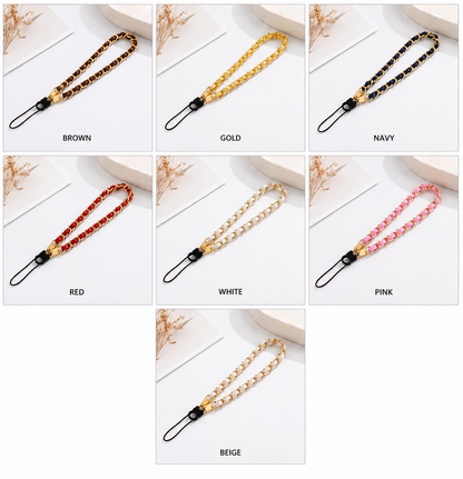 Premium Metal & Leather Phone Charm