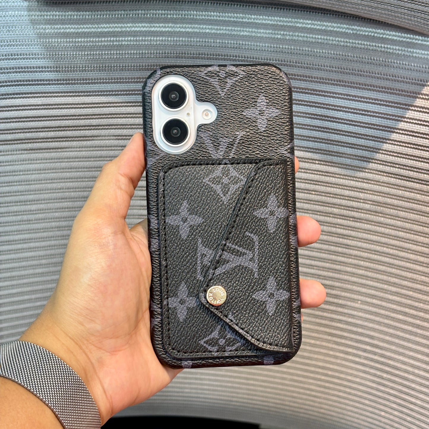 LuxeSnap Leather Wallet Case