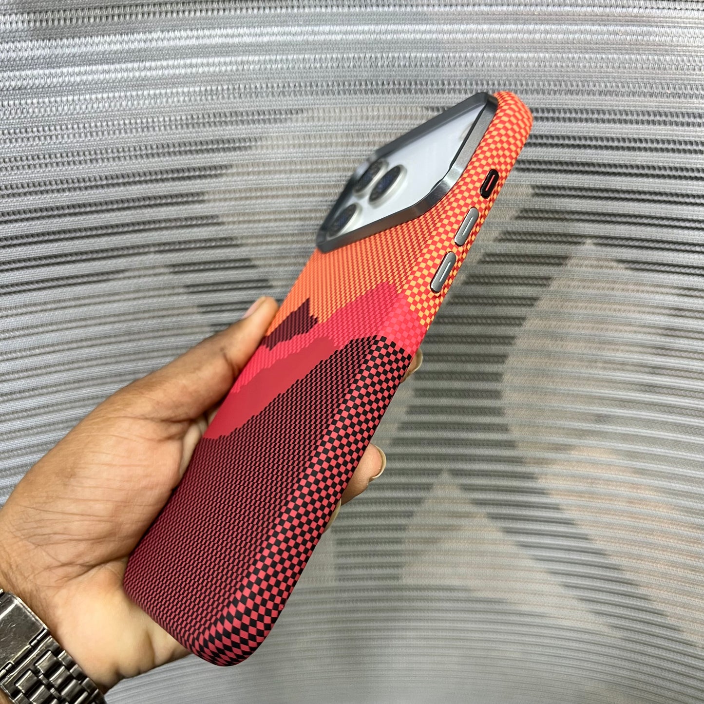 Carbon Fiber Embossed iPhone 17 Pro Max Case