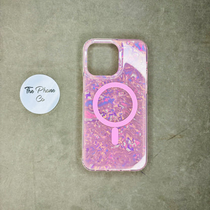 MagSafe Textured Glitter Hard Case for iPhone