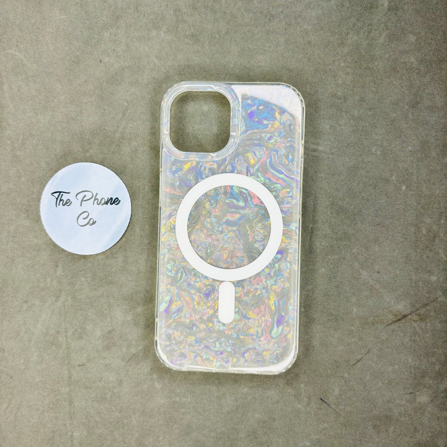 MagSafe Textured Glitter Hard Case for iPhone