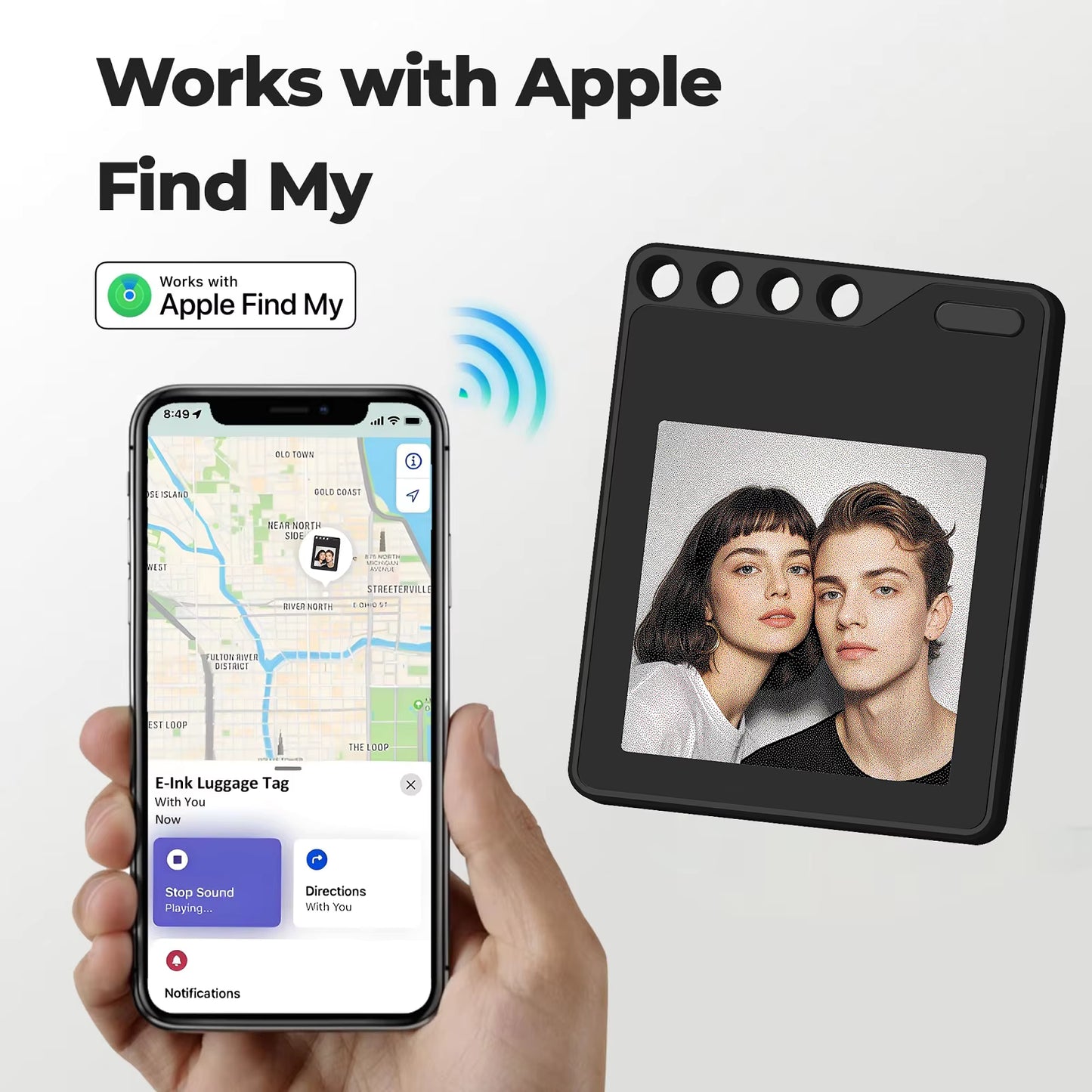 Smart E-Link Locator Tag With Key Chain