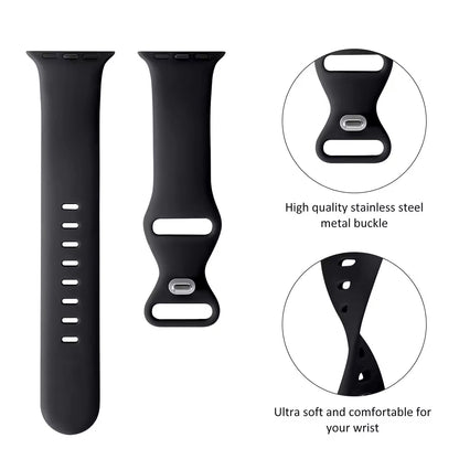 Silicone Solid Color Apple Watch Strap