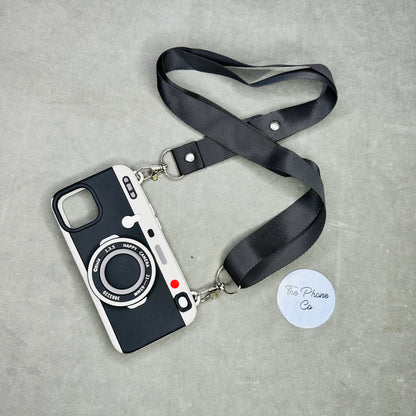 Rubber Camera iPhone Case with Sling
