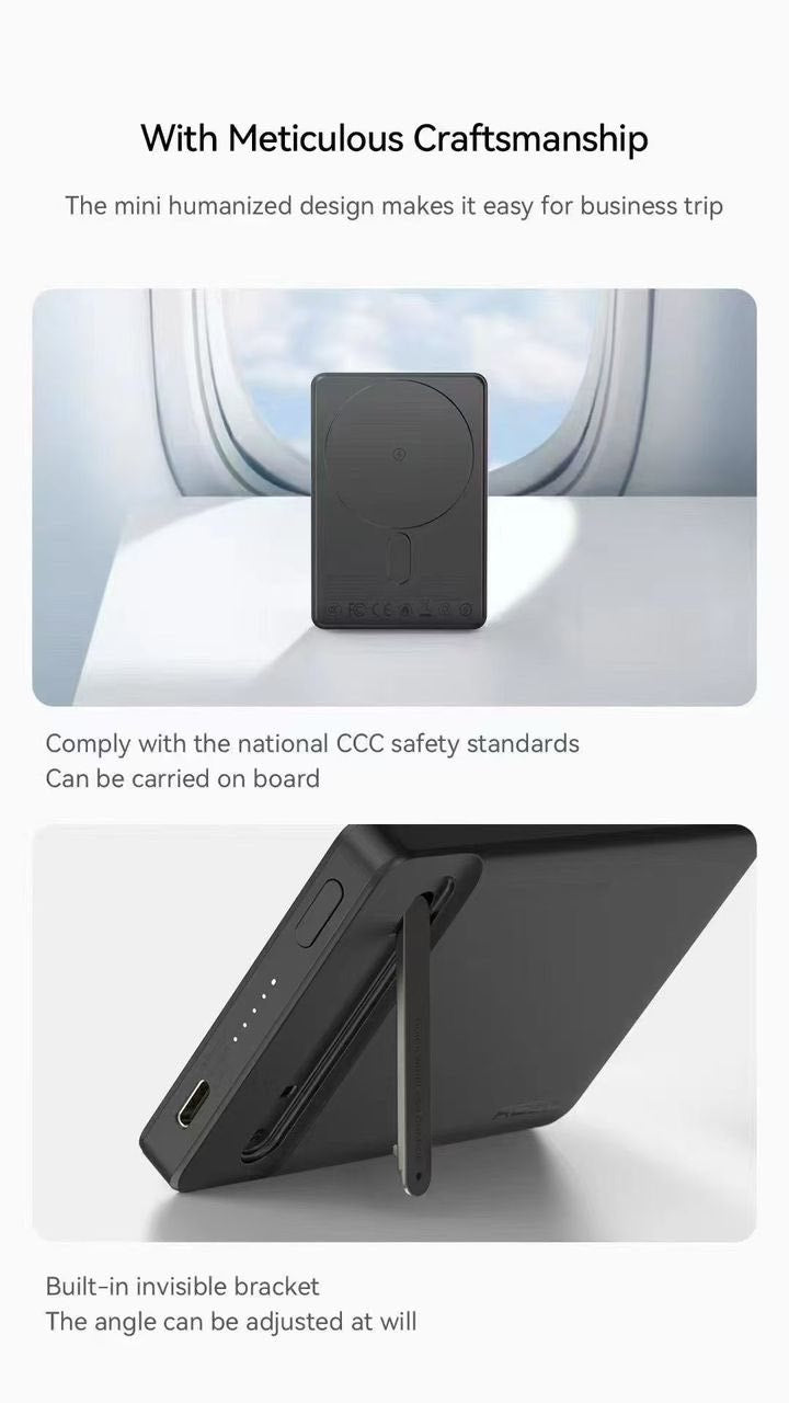MagStand 5000mAh MagSafe Power Bank with Foldable Stand