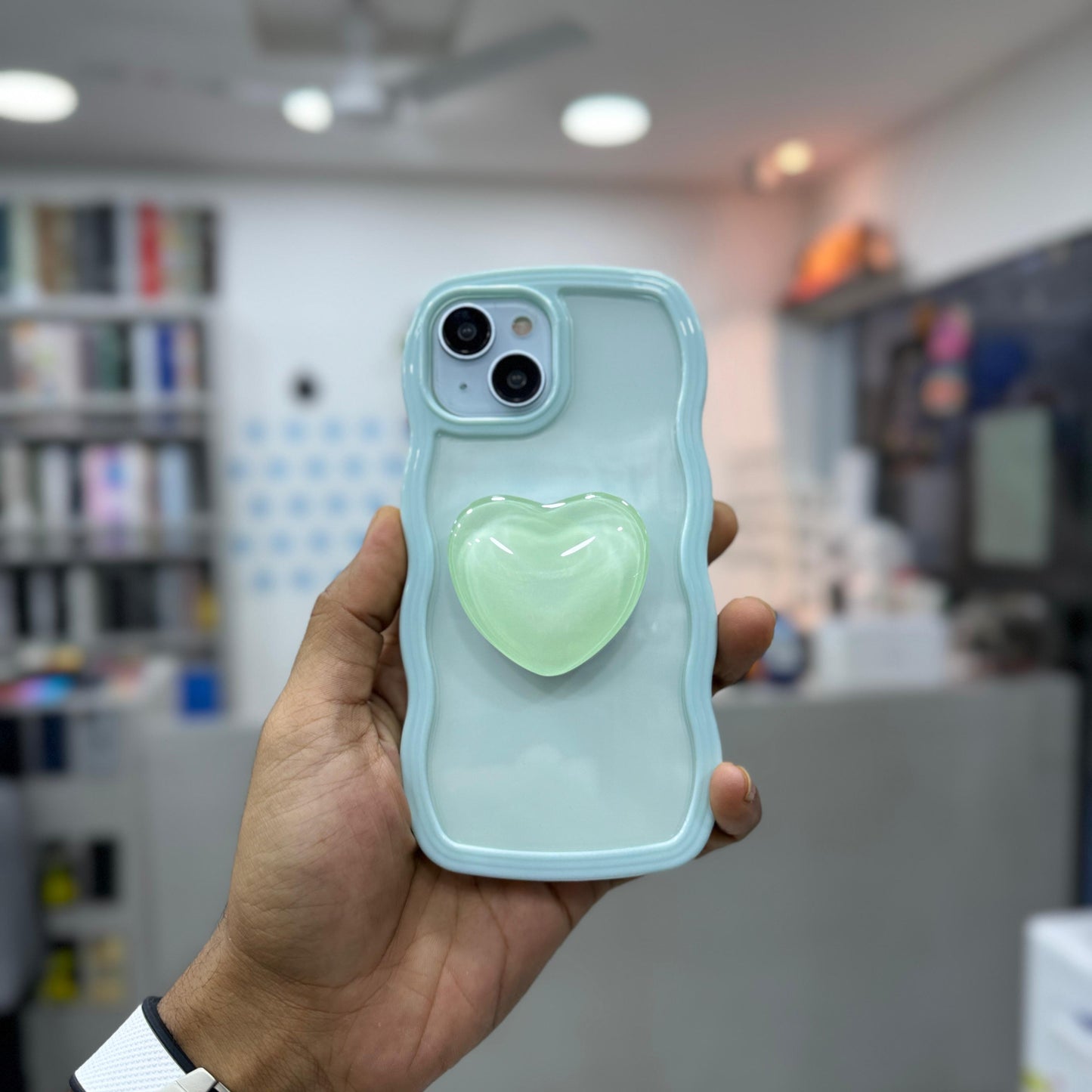 Fancy Heart-in Silicone Case for iPhone
