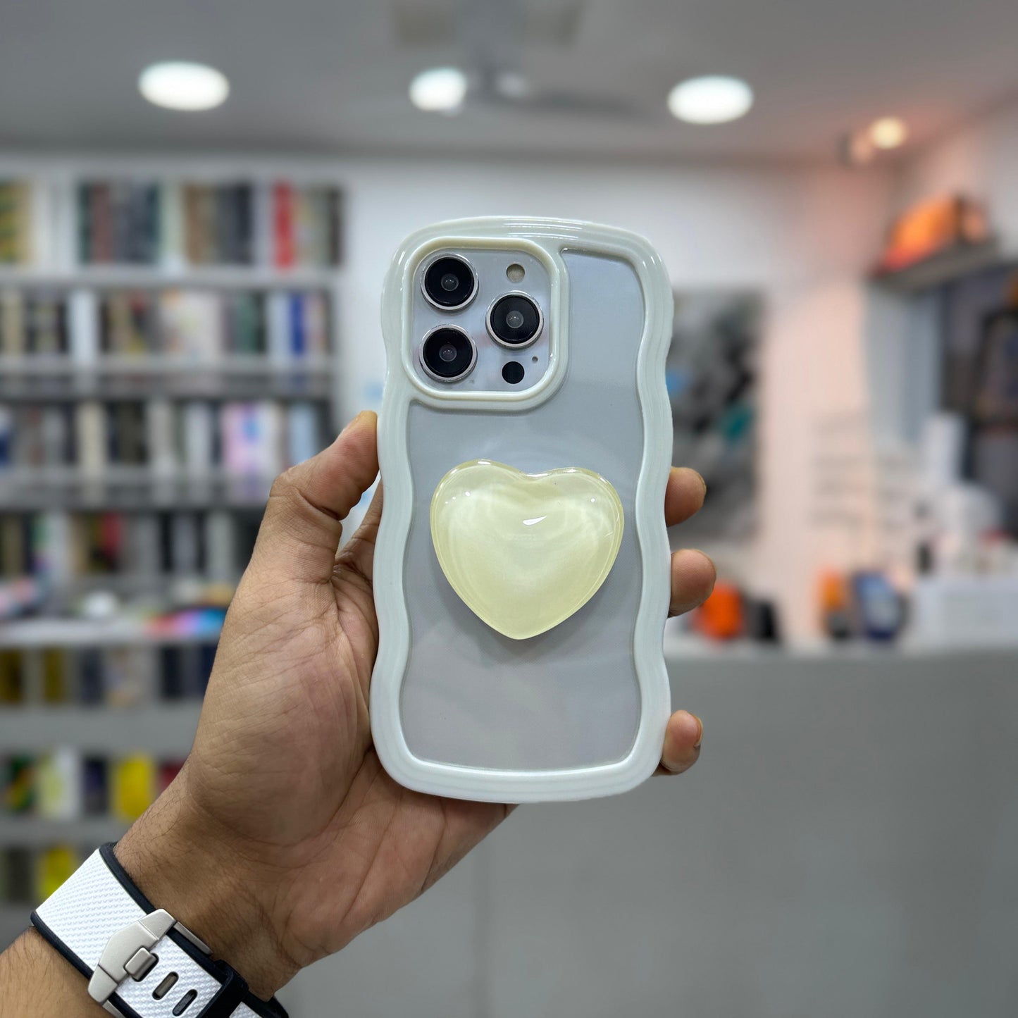 Fancy Heart-in Silicone Case for iPhone